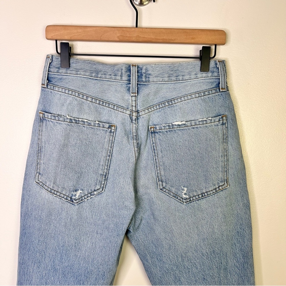 AGOLDE Riley High Rise Straight Crop Distressed Jeans - Picture 9 of 16